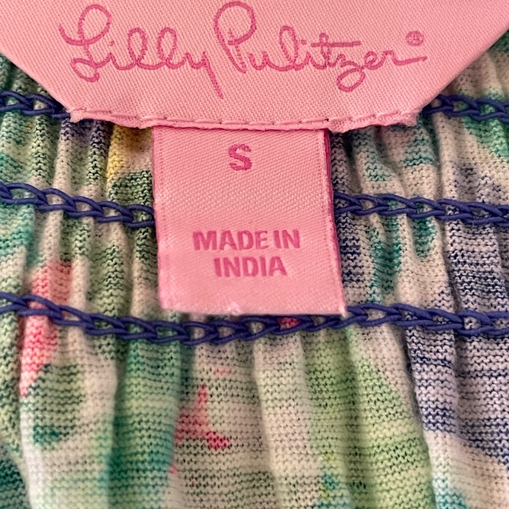 Lilly Pulitzer Women’s Small Essie Tank Top Tropical Print - Picture 6 of 8